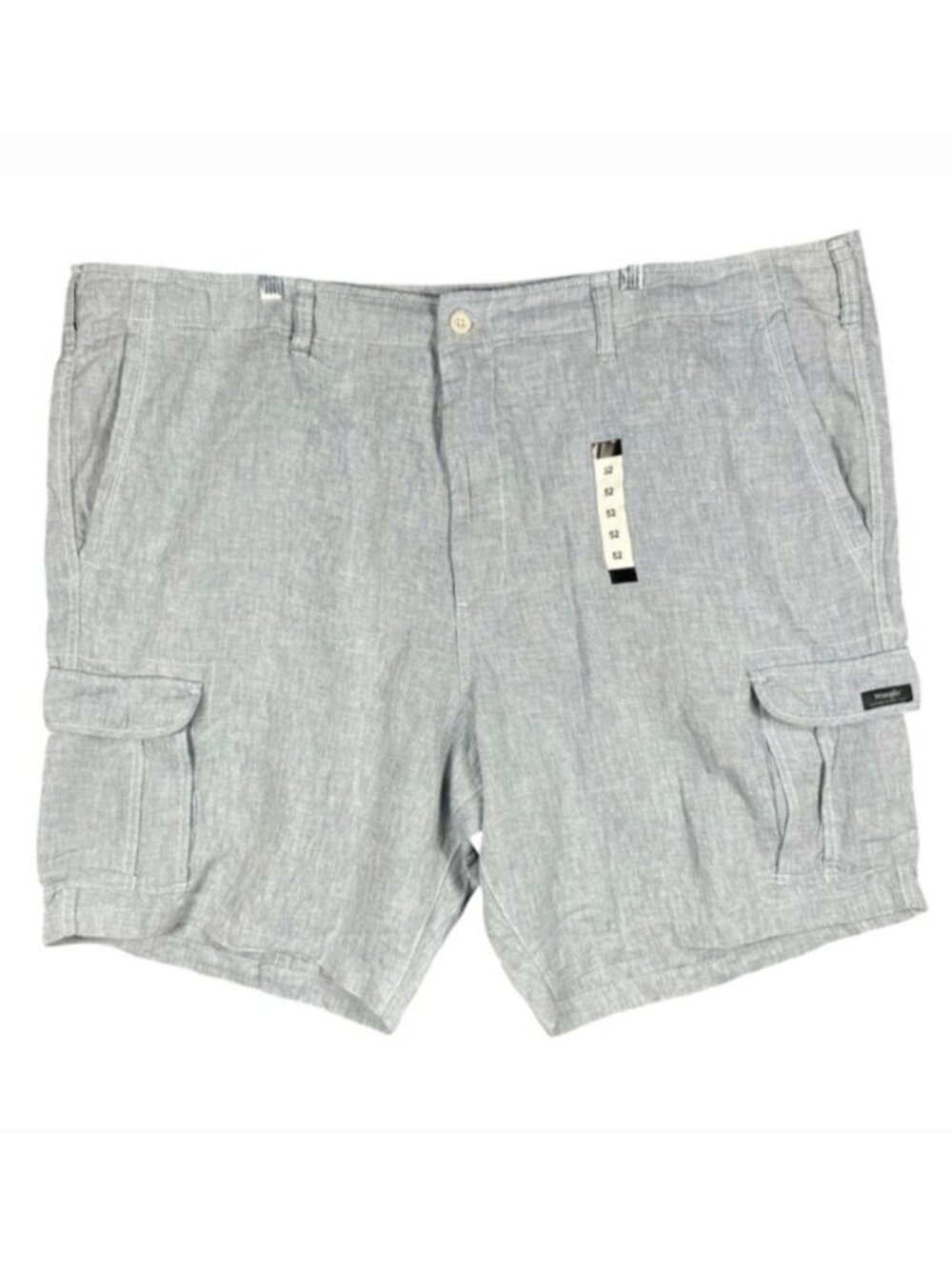 Light Wash Relaxed Fit Denim Look Cargo Shorts 50 New! Wrangler